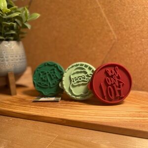 NWT Set of 3 Holiday Cookie Stamps
